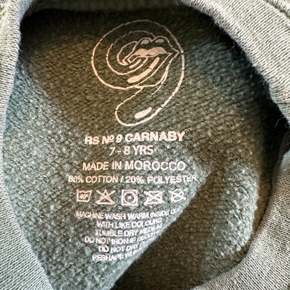 RS No9 Patch Kids Crewneck Rolling Stones Patches Size 7-8 yo - Picture 6 of 6